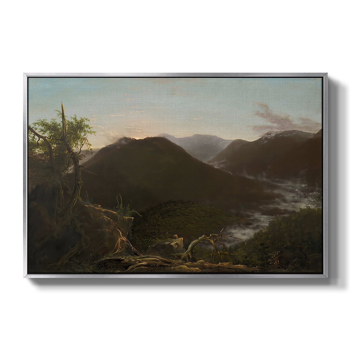 Sunrise in the Catskill Mountains, 1826 - Floater Framed Canvas Print