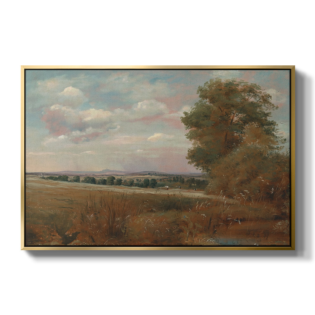 Landscape at Hampstead, with Harrow in the Distance, c. 1849-1855 - Floater Framed Canvas Print