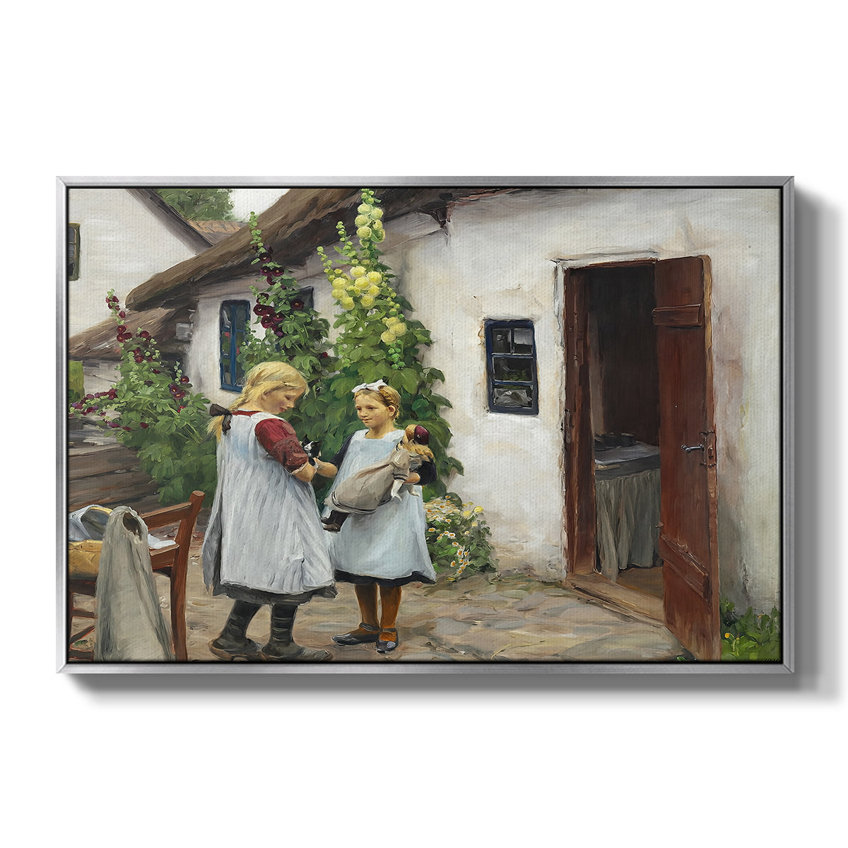 Have You Seen My Kitten?, 1914 - Floater Framed Canvas Print