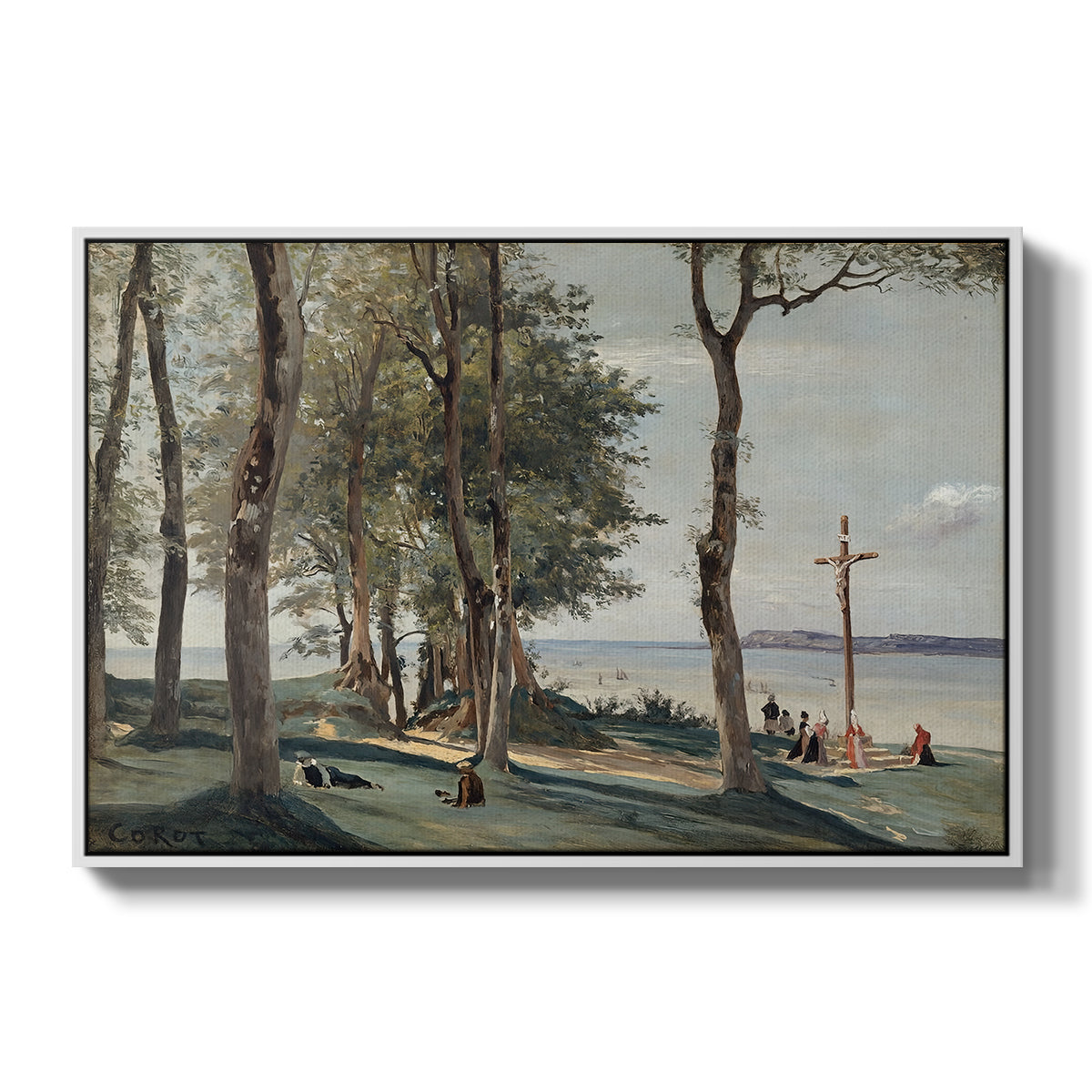 A Calvary on the Cote de Grace, c. 1829 - Floater Framed Canvas Print