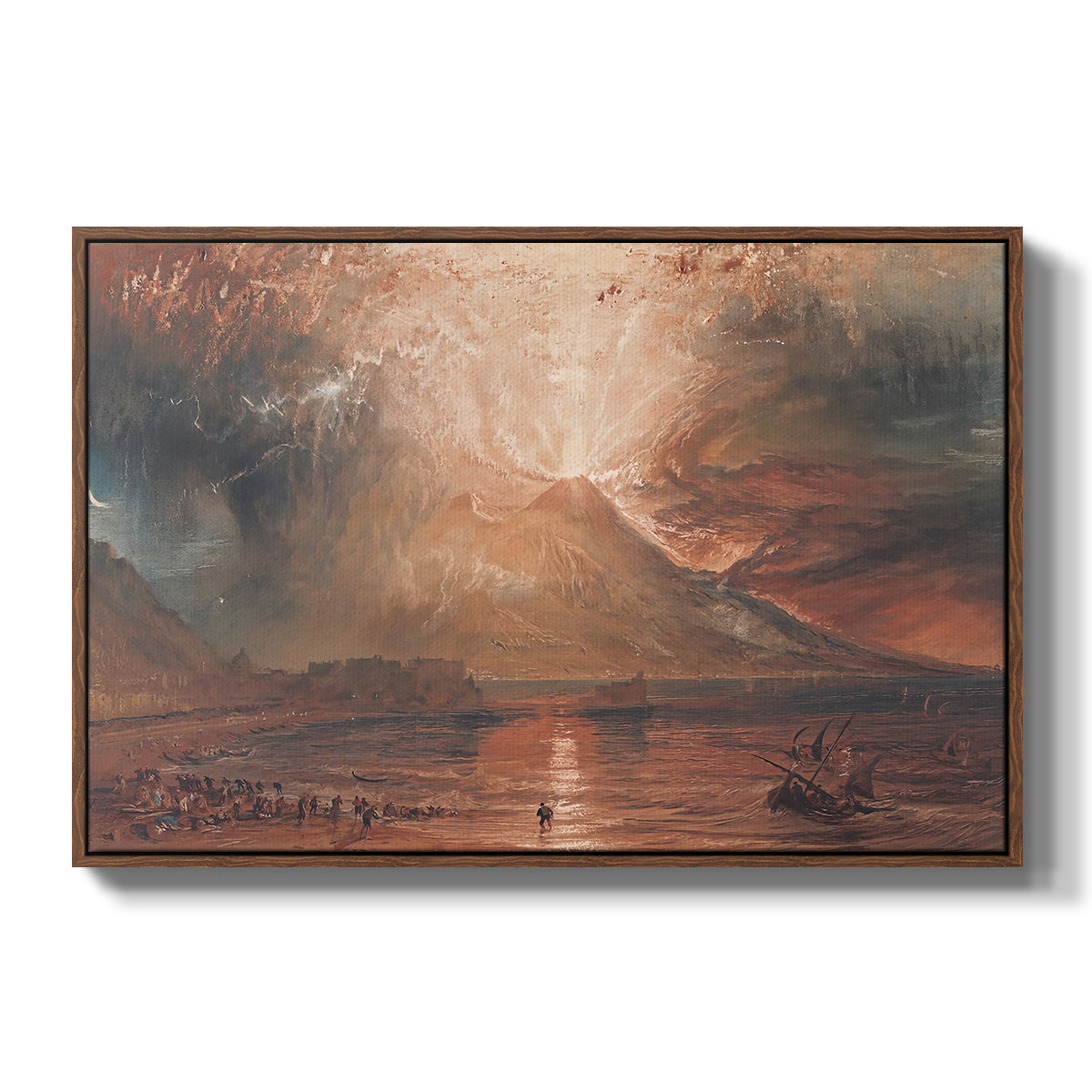 Vesuvius in Eruption, c. 1817 - Floater Framed Canvas Print
