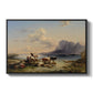 Shepherds and Cattle on Lake Attersee, 1852 - Floater Framed Canvas Print