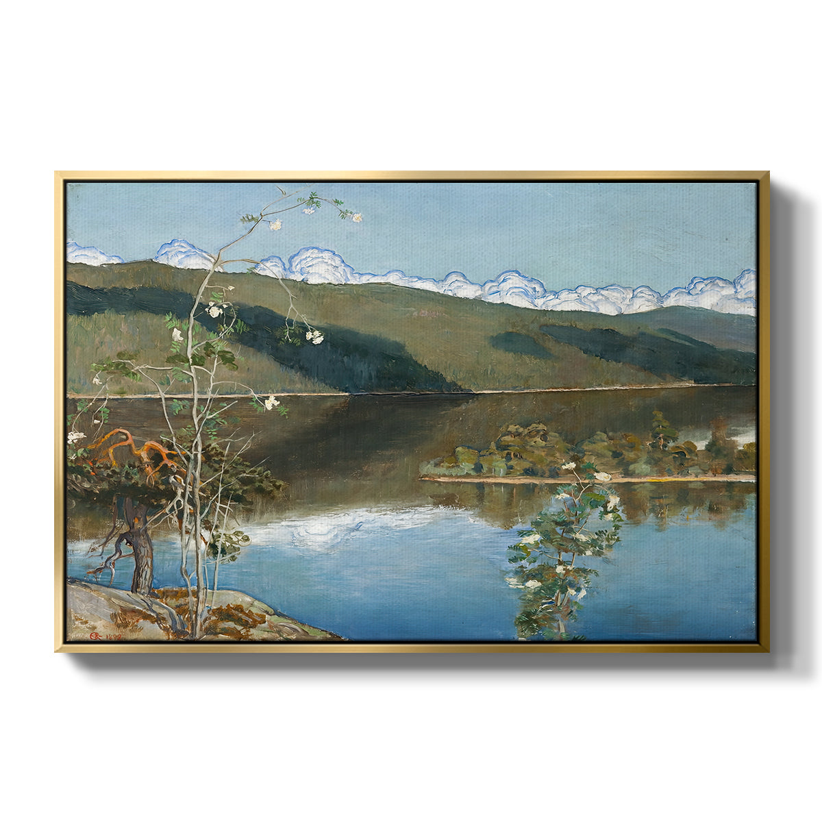 Thunderclouds on the Horizon, 1897 - Floater Framed Canvas Print