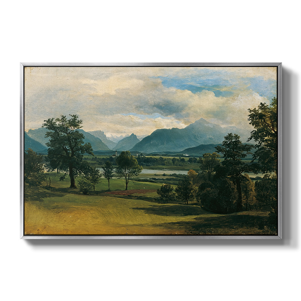 View of Liefering, 1830 - Floater Framed Canvas Print