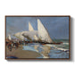 The Beach at Valencia, 1908 - Floater Framed Canvas Print