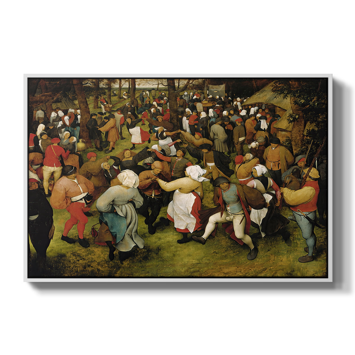 The Wedding Dance, c. 1566 - Floater Framed Canvas Print