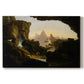 Canvas art print portraying a landscape emphasizing journey and environment, set against a white background