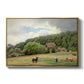 Farm with Grazing Cows (Bondegård med beitende kuer), 1892 - Floater Framed Canvas Print