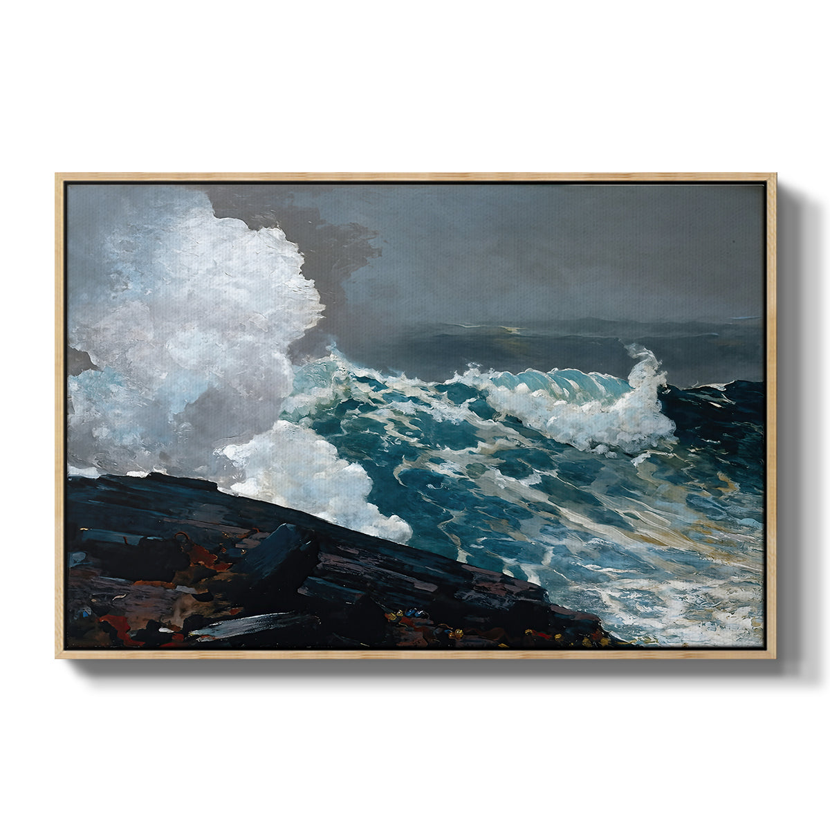 Northeaster, 1895 - Floater Framed Canvas Print