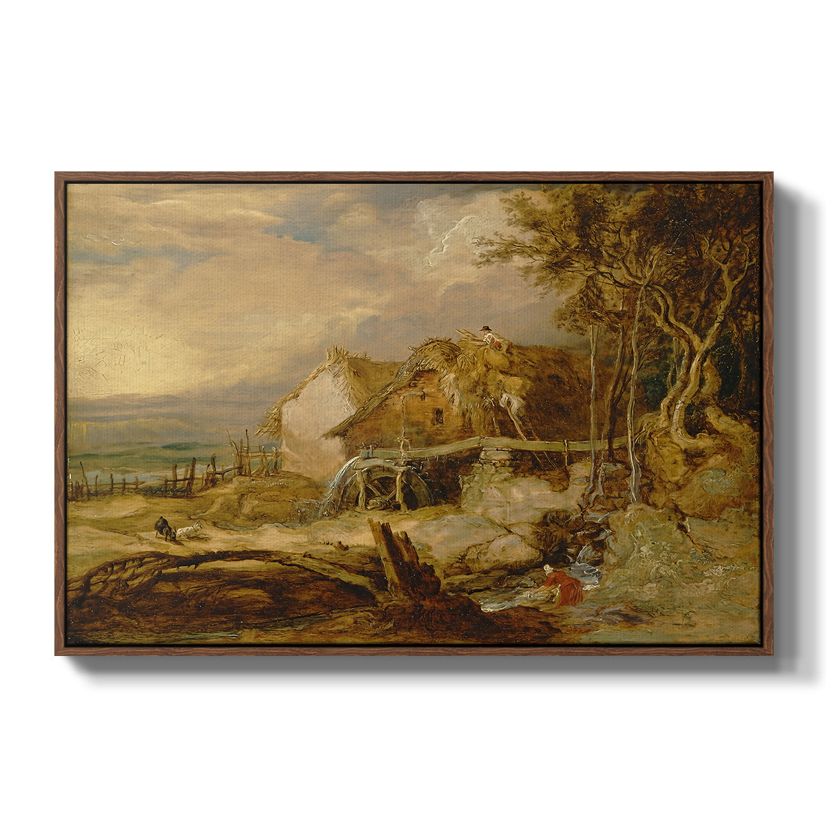 An Overshot Mill, c. 1802-1807 - Floater Framed Canvas Print