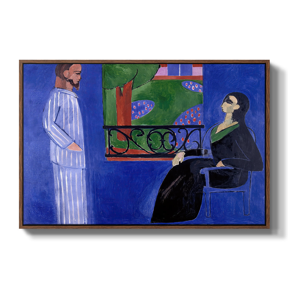 The Conversation, c. 1908-1912 - Floater Framed Canvas Print