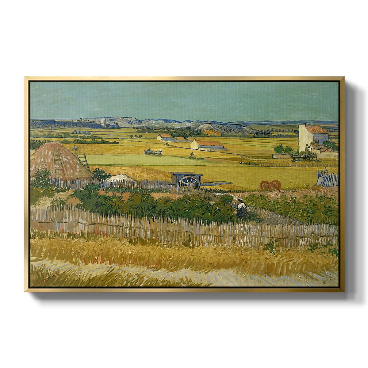 The Harvest, 1888 - Floater Framed Canvas Print