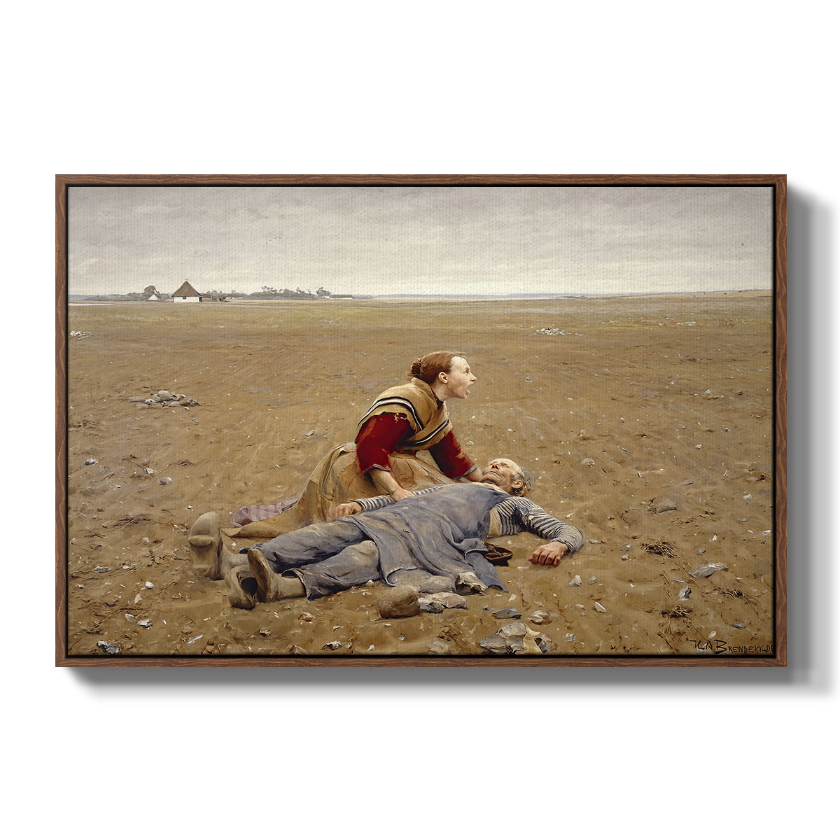 Worn Out (Udslidt), 1889 - Floater Framed Canvas Print