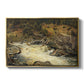 Waterfall in Hallingdal, 1848 - Floater Framed Canvas Print