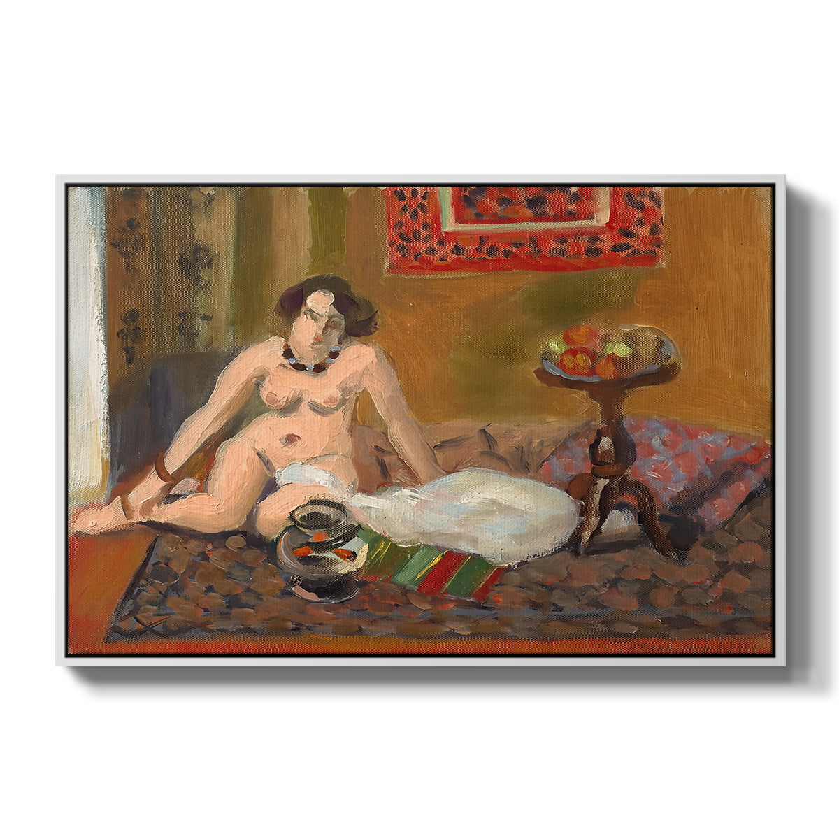 Nude with Goldfish (Nu aux poissons rouges), c. 1922 - Floater Framed Canvas Print
