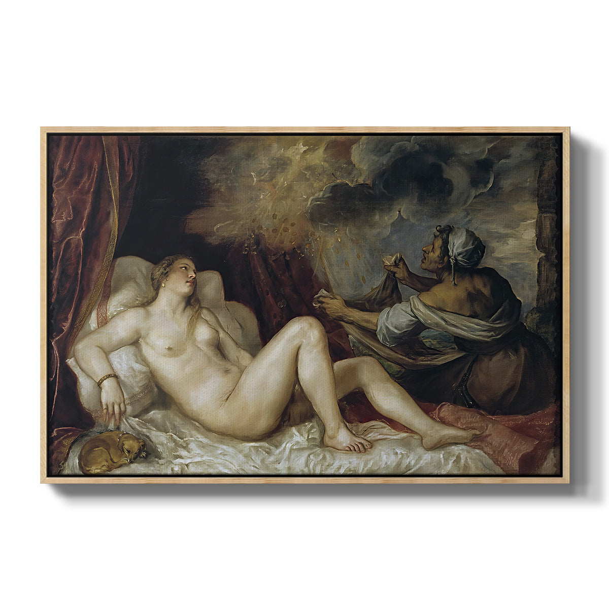 Danaë, c. 1560-1565 - Floater Framed Canvas Print