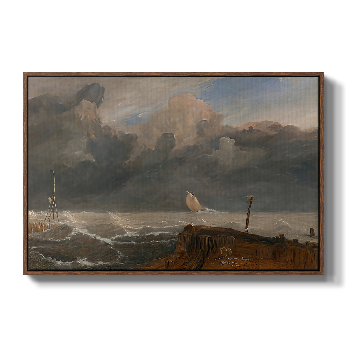 Port Ruysdael, 1827 - Floater Framed Canvas Print