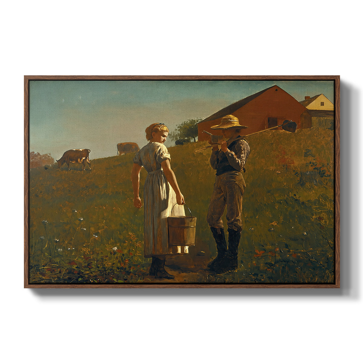 A Temperance Meeting, 1874 - Floater Framed Canvas Print