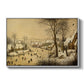 Winter Landscape with Skaters and Bird Trap, 1565 - Floater Framed Canvas Print