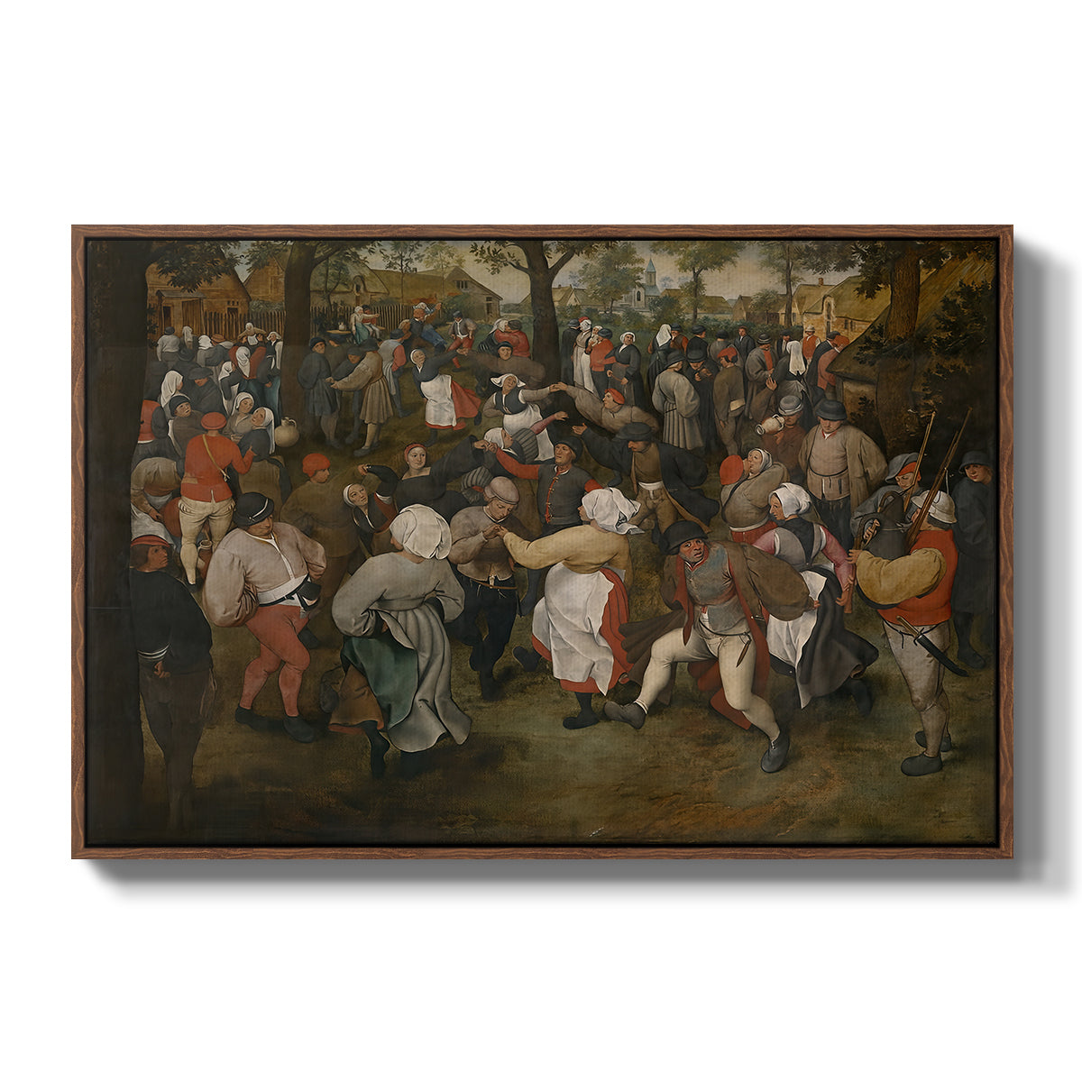 The Wedding Dance, c. 1566 - Floater Framed Canvas Print