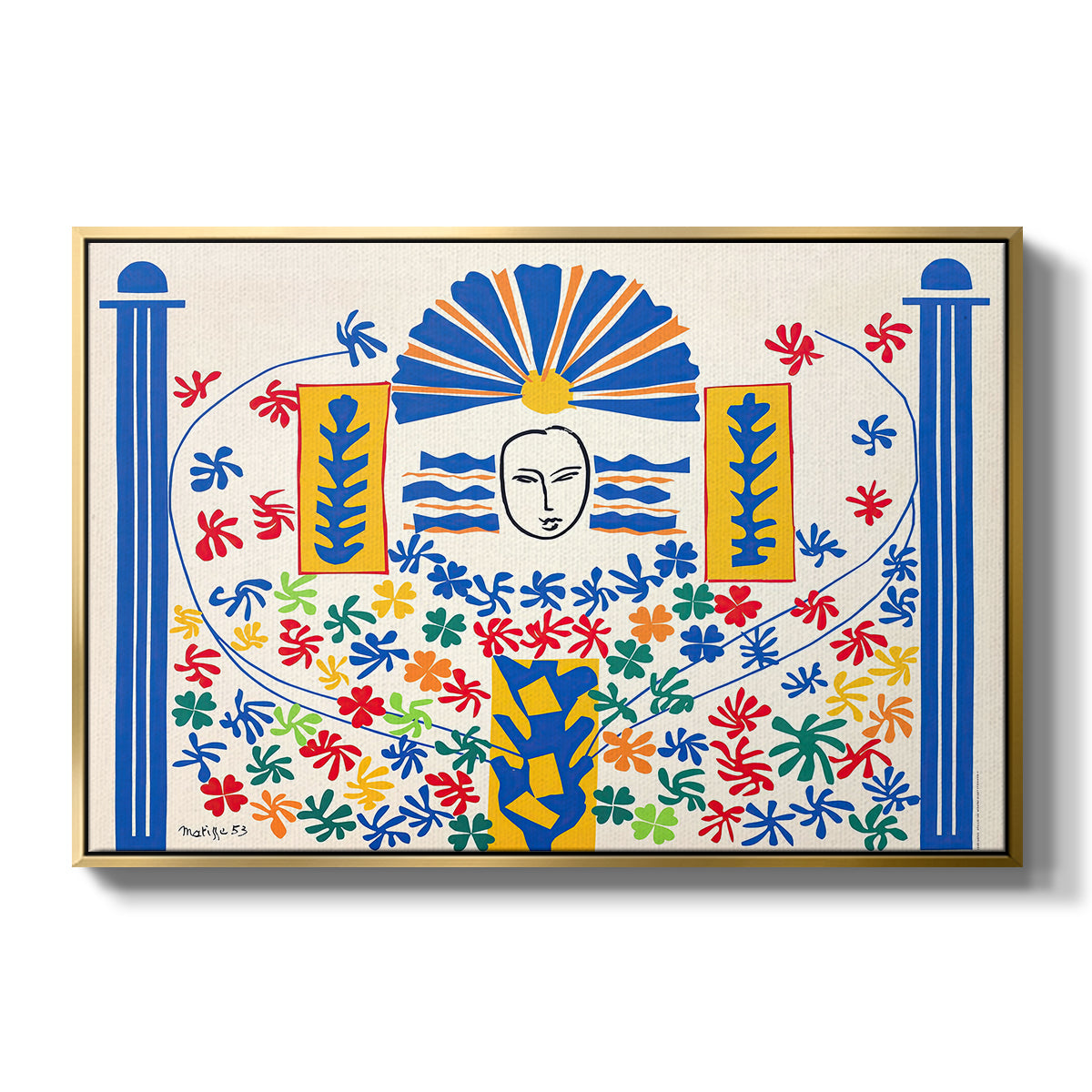 Apollo (Apollon), 1953 - Floater Framed Canvas Print
