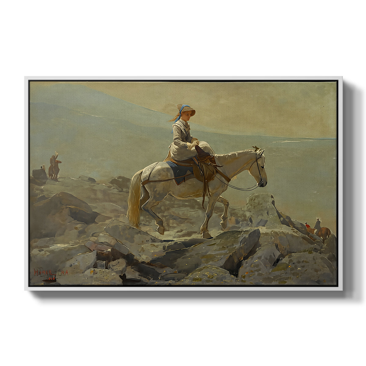 The Bridle Path, White Mountains, 1868 - Floater Framed Canvas Print
