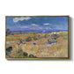 Wheat Field with Reaper, Auvers, 1888 - Floater Framed Canvas Print
