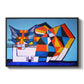 Cassie Thinking about Cubism - Floater Framed Canvas Print