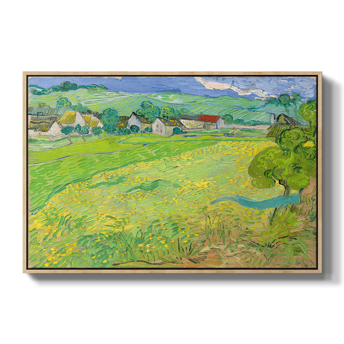 Les Vessenots in Auvers, 1890 - Floater Framed Canvas Print