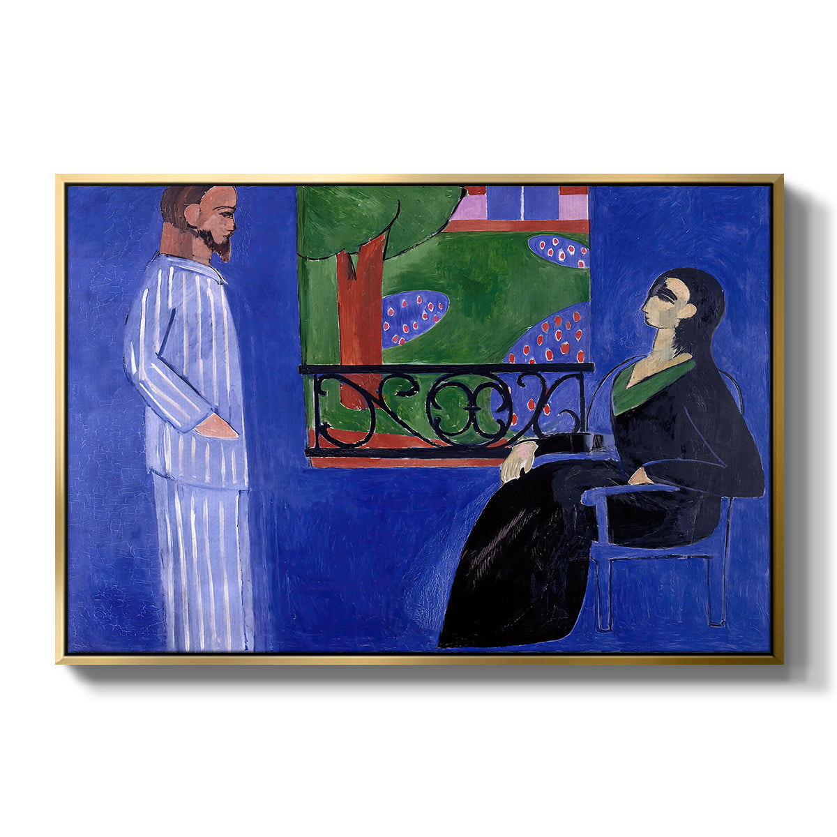 The Conversation, c. 1908-1912 - Floater Framed Canvas Print