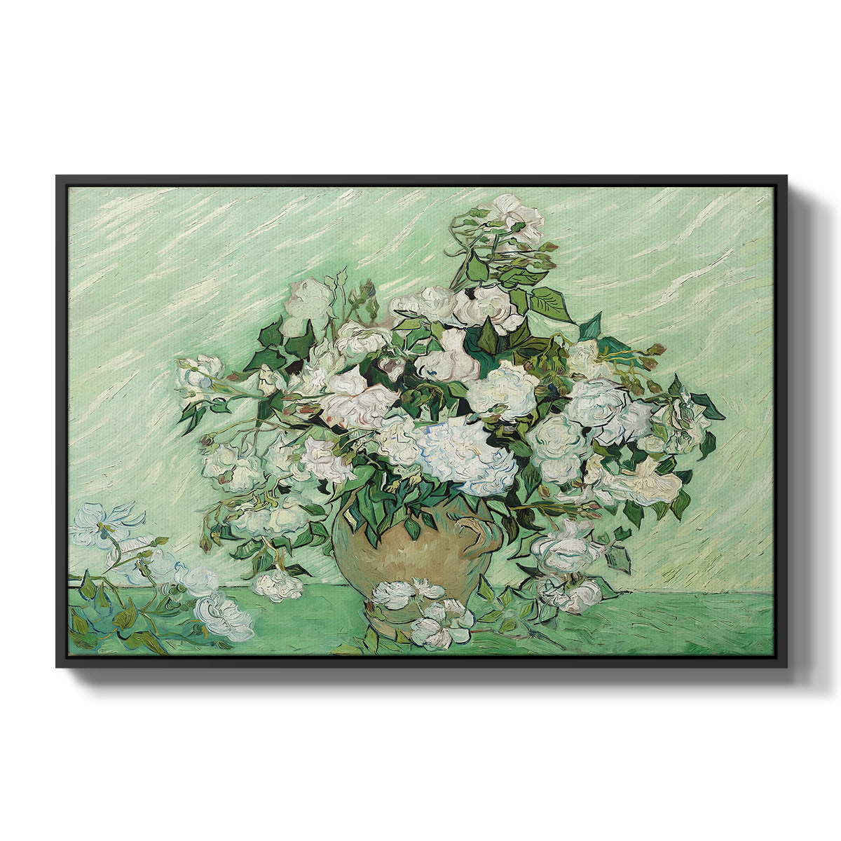 Roses, 1890 - Floater Framed Canvas Print