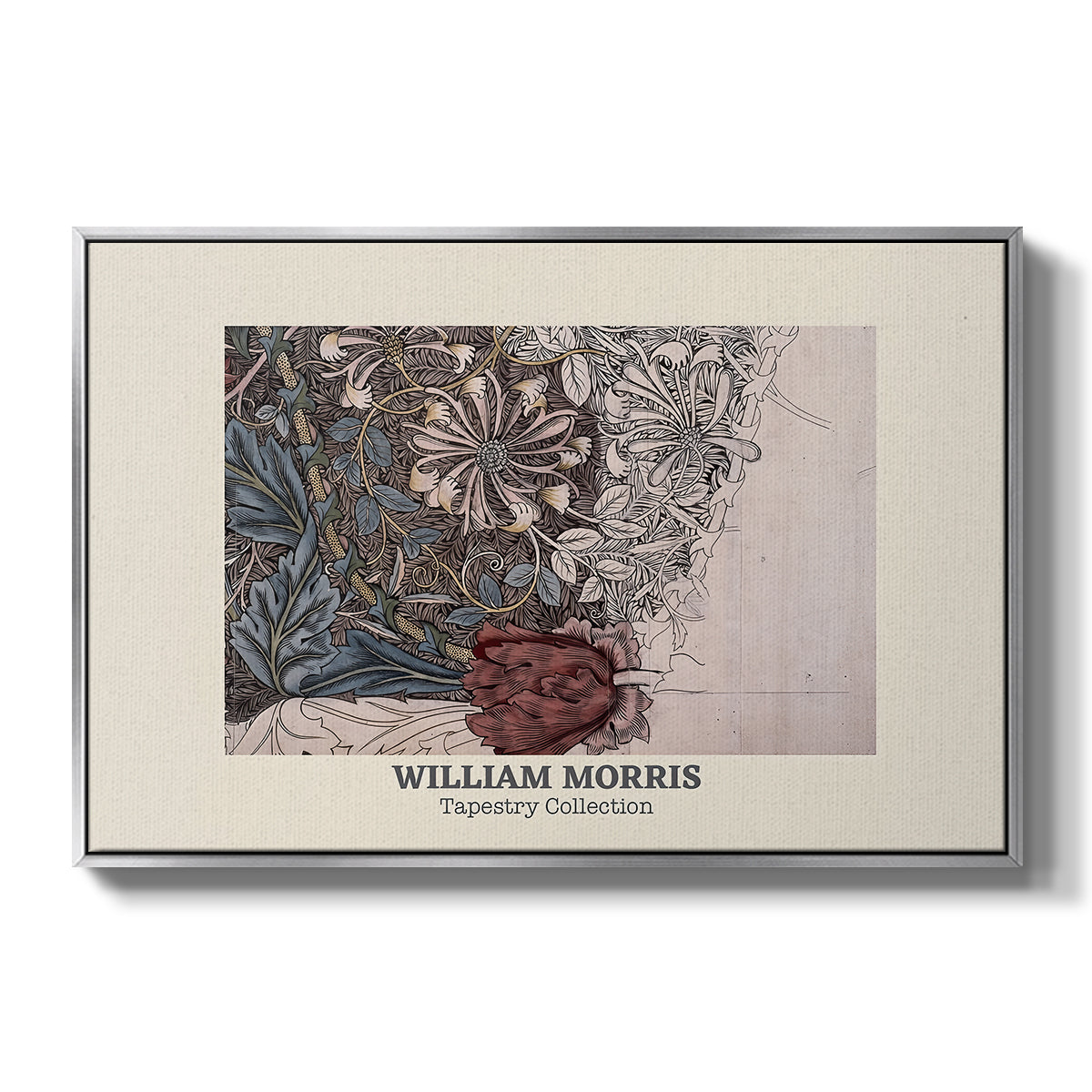 Honeysuckle (Tapestry Collection), 1874 - Floater Framed Canvas Print