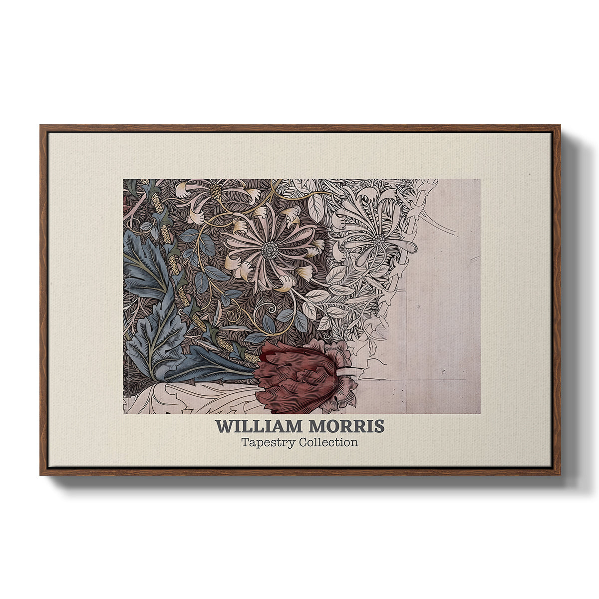 Honeysuckle (Tapestry Collection), 1874 - Floater Framed Canvas Print