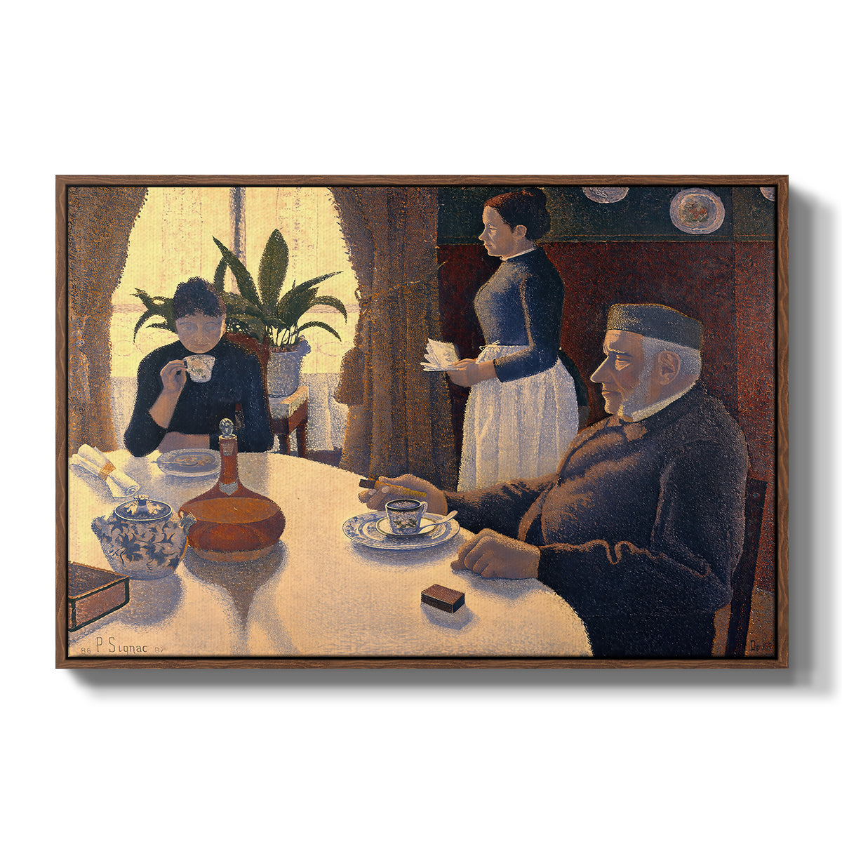 The Dining Room (Breakfast), 1886-1887 - Floater Framed Canvas Print