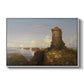 Italian Coast Scene with Ruined Tower, 1838 - Floater Framed Canvas Print