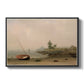 The Stranded Boat, 1863 - Floater Framed Canvas Print