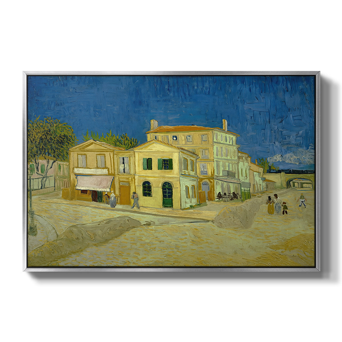 The Yellow House (The Street), 1888 - Floater Framed Canvas Print