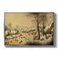 Winter Landscape with Skaters and Bird Trap, 1565 - Floater Framed Canvas Print