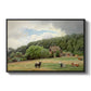 Farm with Grazing Cows (Bondegård med beitende kuer), 1892 - Floater Framed Canvas Print
