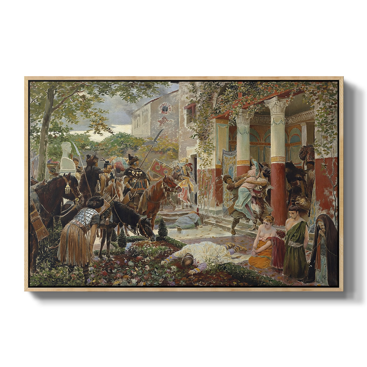 Onslaught of the Tartars, c. 1938 - Floater Framed Canvas Print
