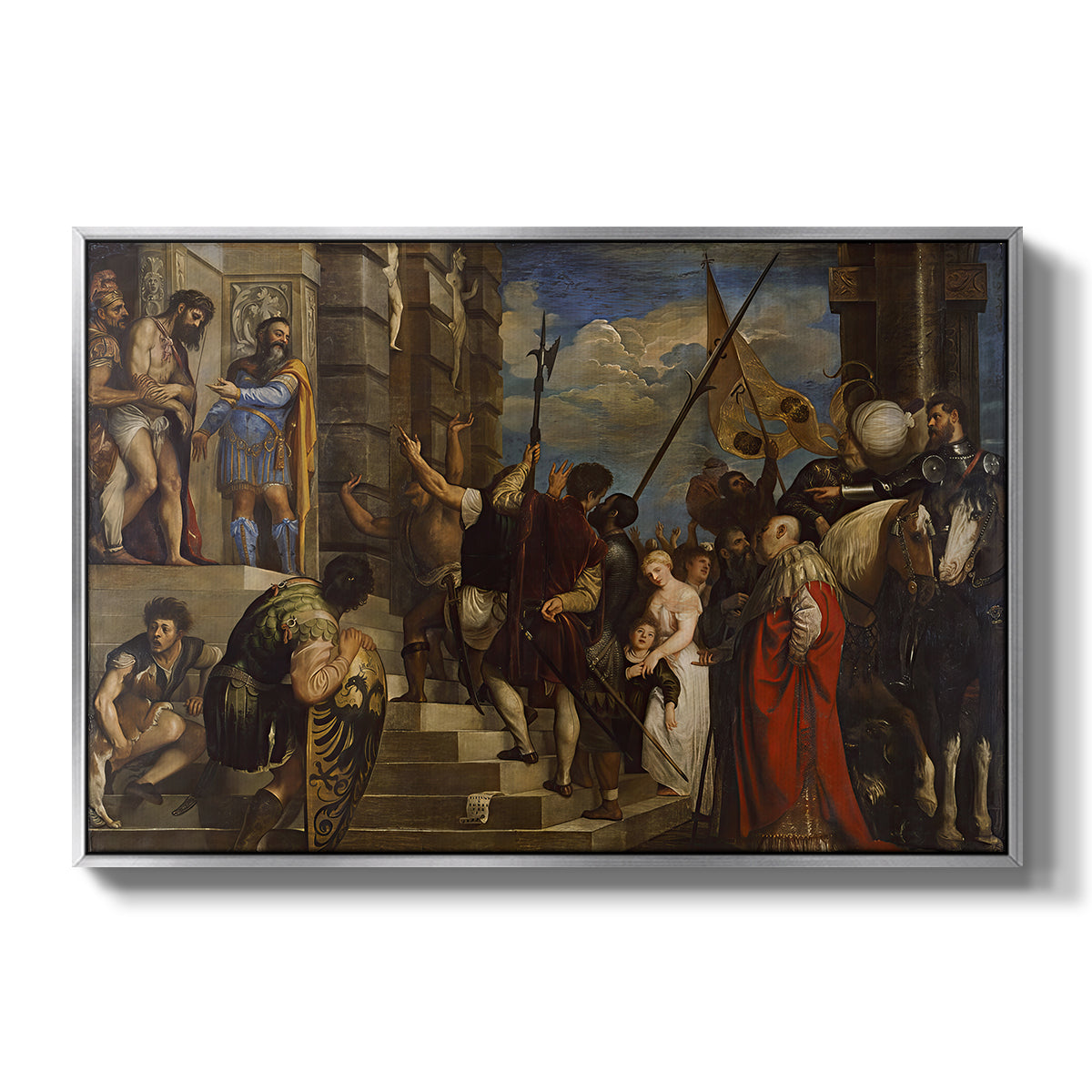 Ecce Homo, c. 1543 - Floater Framed Canvas Print