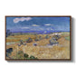 Wheat Field with Reaper, Auvers, 1888 - Floater Framed Canvas Print