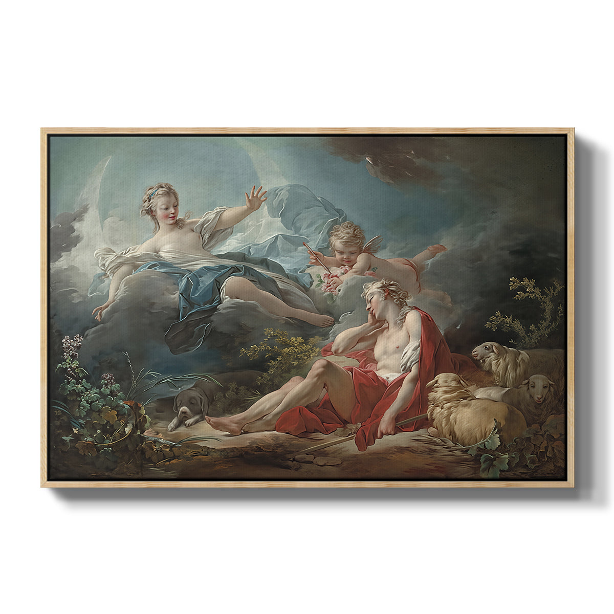 Diana and Endymion, c. 1753-1756 - Floater Framed Canvas Print