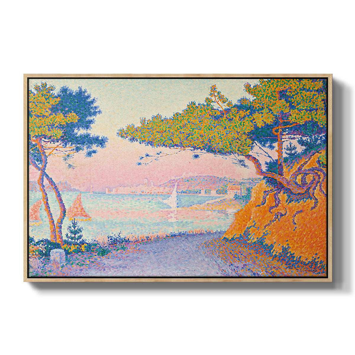 Golfe Juan, 1896 - Floater Framed Canvas Print