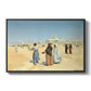 View from the Desert of Cairo with Citadel and Mamluk Tombs in the Background, c. 1889-1890 - Floater Framed Canvas Print