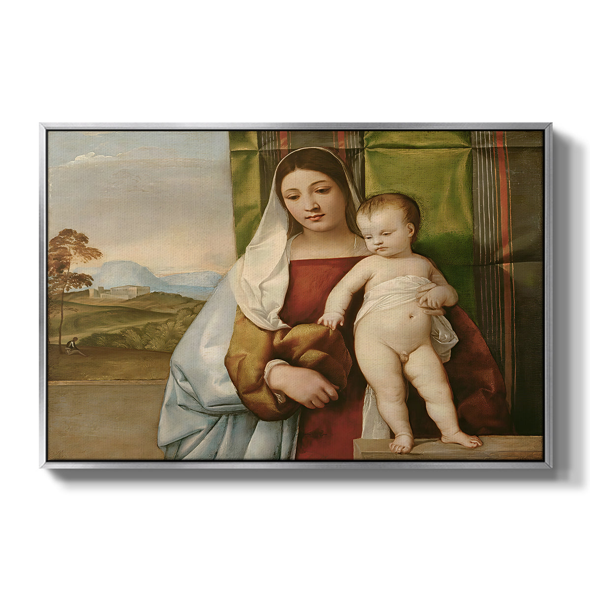 The Gypsy Madonna (La Zingarella), c. 1510-1511 - Floater Framed Canvas Print