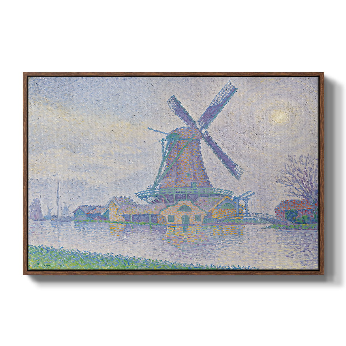 Mill of Edam (Moulin d'Edam), 1896 - Floater Framed Canvas Print