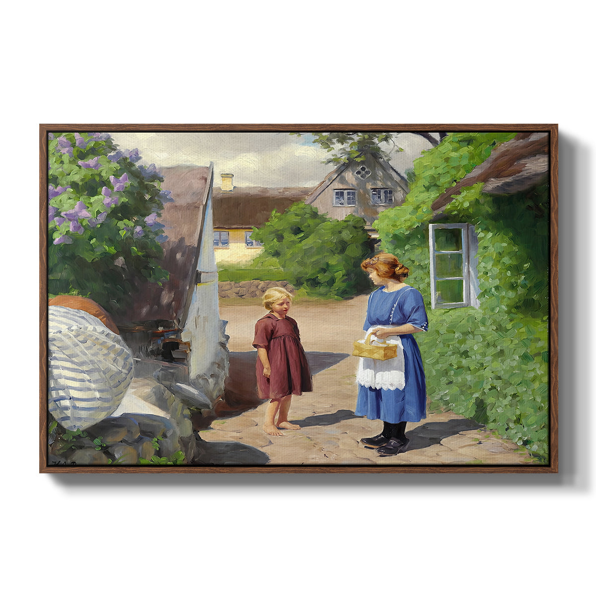Summer Day in Jyllinge, 1922 - Floater Framed Canvas Print