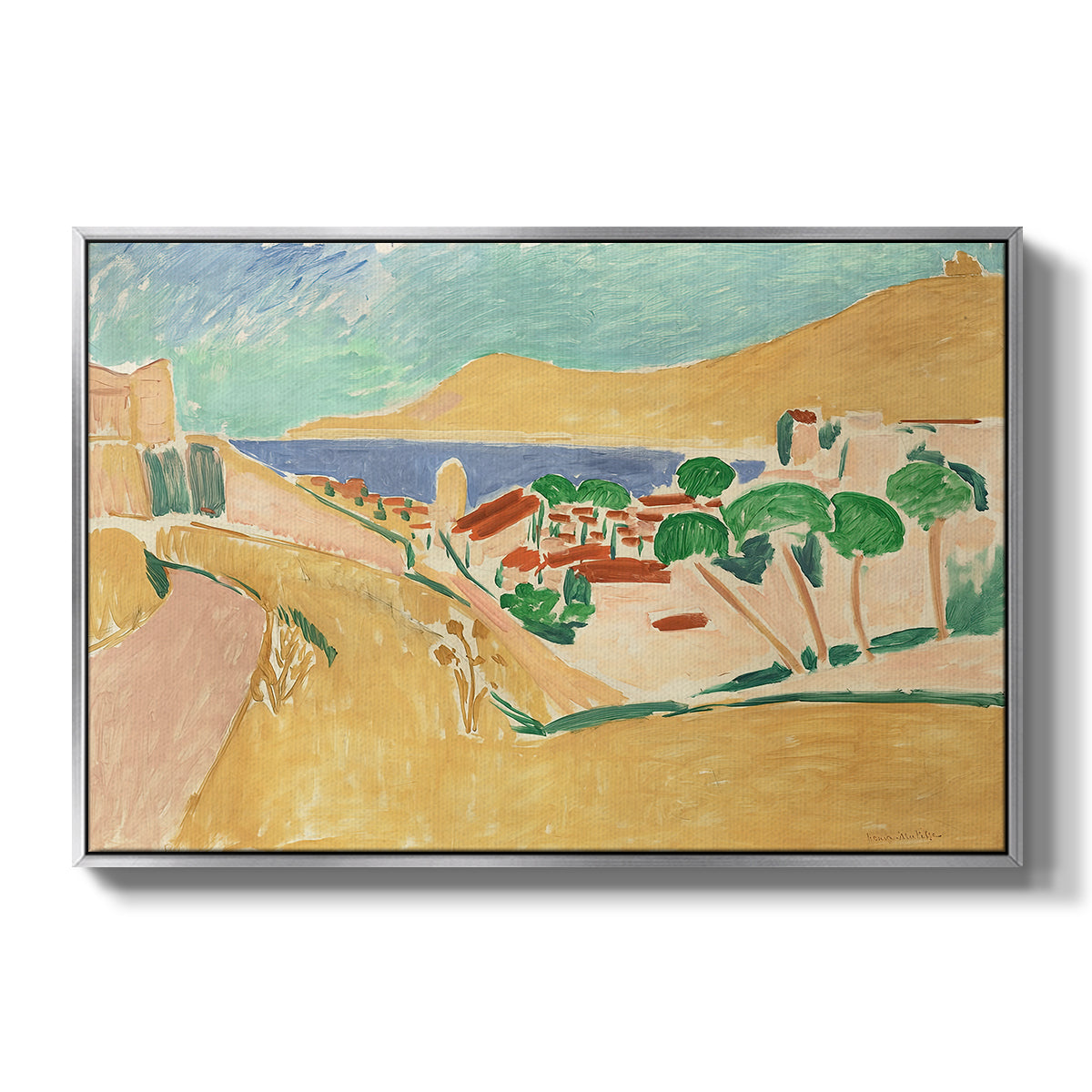 Collioure in August, c. 1911 - Floater Framed Canvas Print