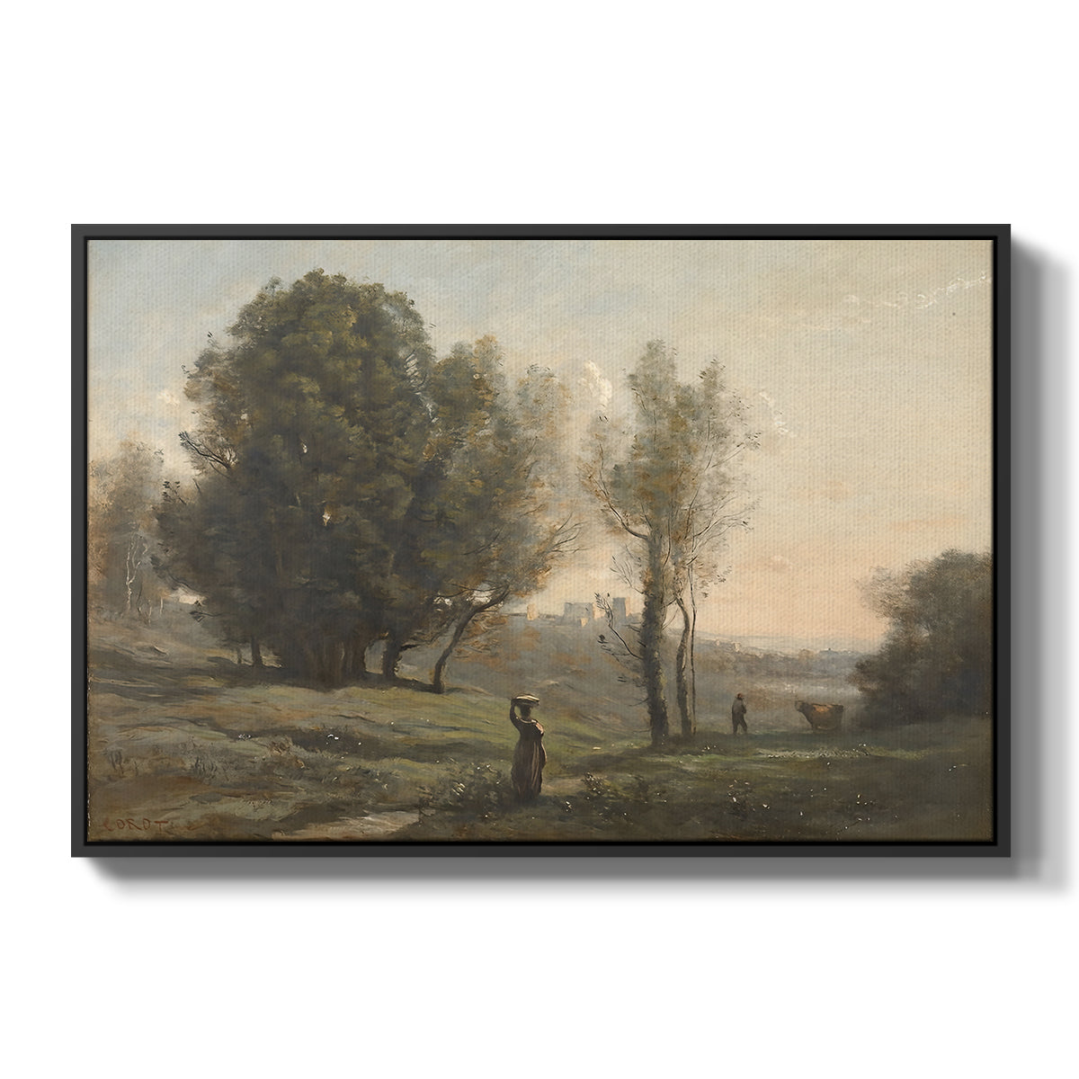 Landscape (Souvenir of les landes), c. 1872 - Floater Framed Canvas Print
